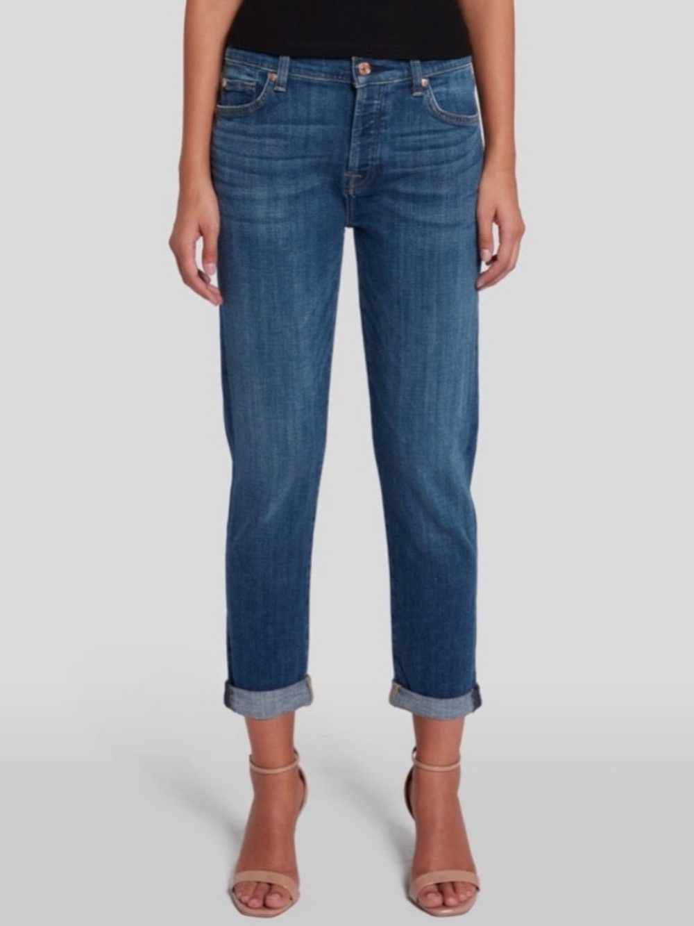 Seven 7 For All Mankind Jeans Womans Sz 27 Josefina Skinny Boyfriend